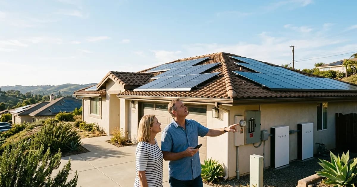 Home with solar panels under a bright open sky — illustration for: NEM 3.0 Explained: How California's Net Billing Tariff Affects Your Solar Savings