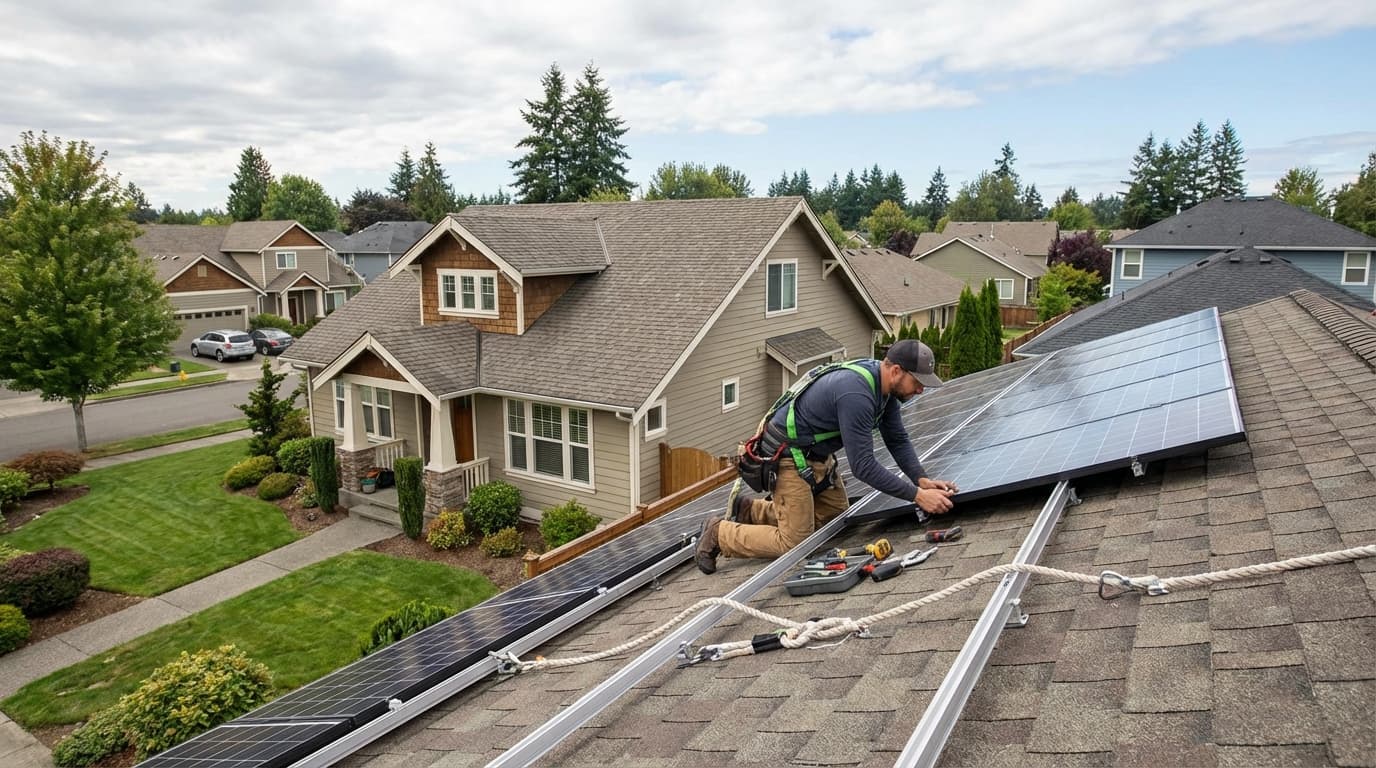Professional solar panel installation Licensed installers setting up residential solar system - What Is Smart Energy? A Complete Guide