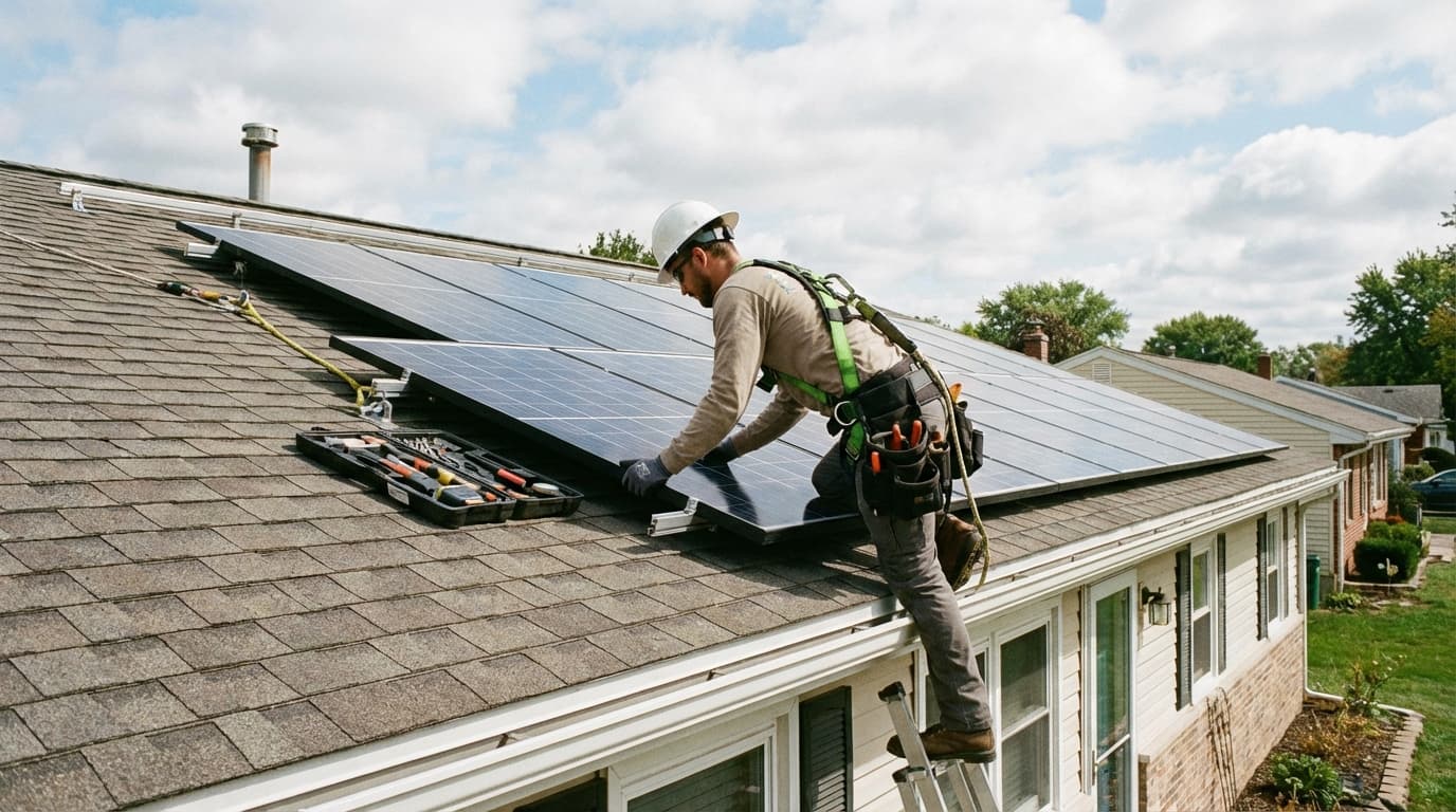 Professional solar panel installation Licensed installers setting up residential solar system - What Is Smart Energy? A Complete Guide