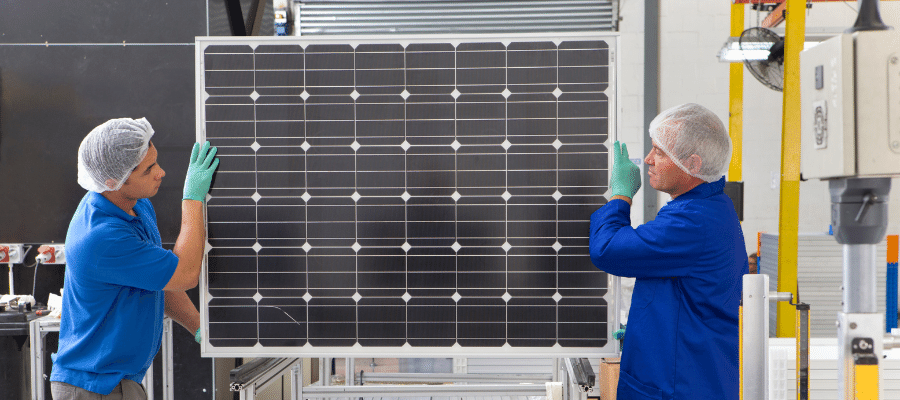 Solar panels production